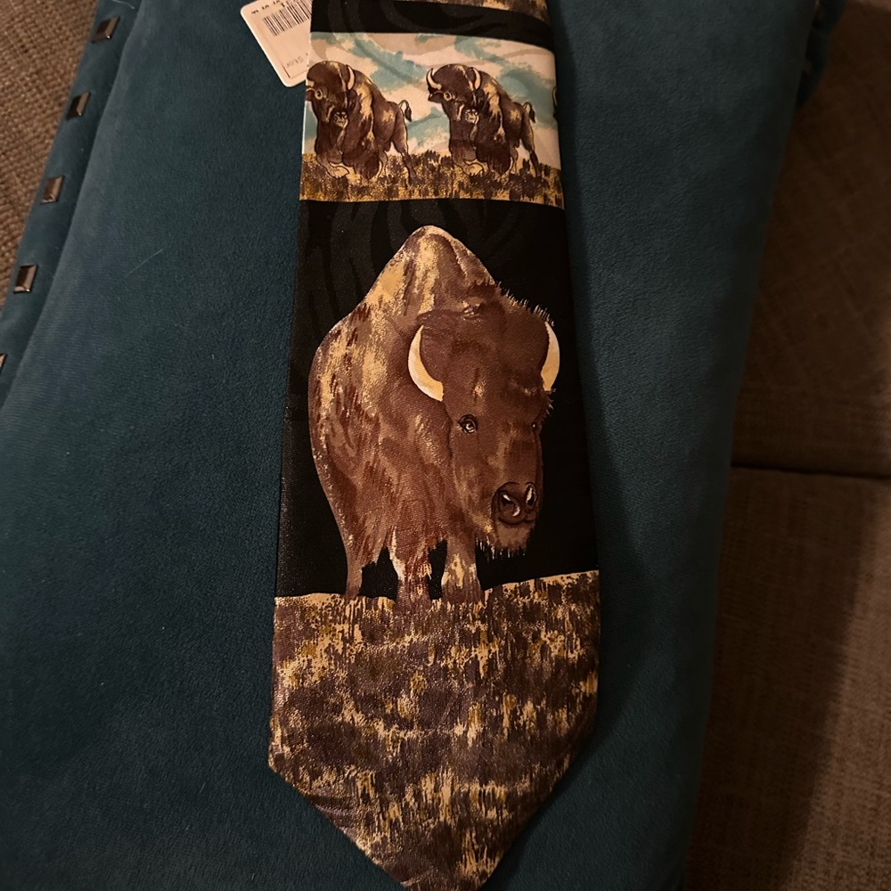 NEW w Tag / Vintage Steven Harris Buffalo Tie - Picture 6 of 10